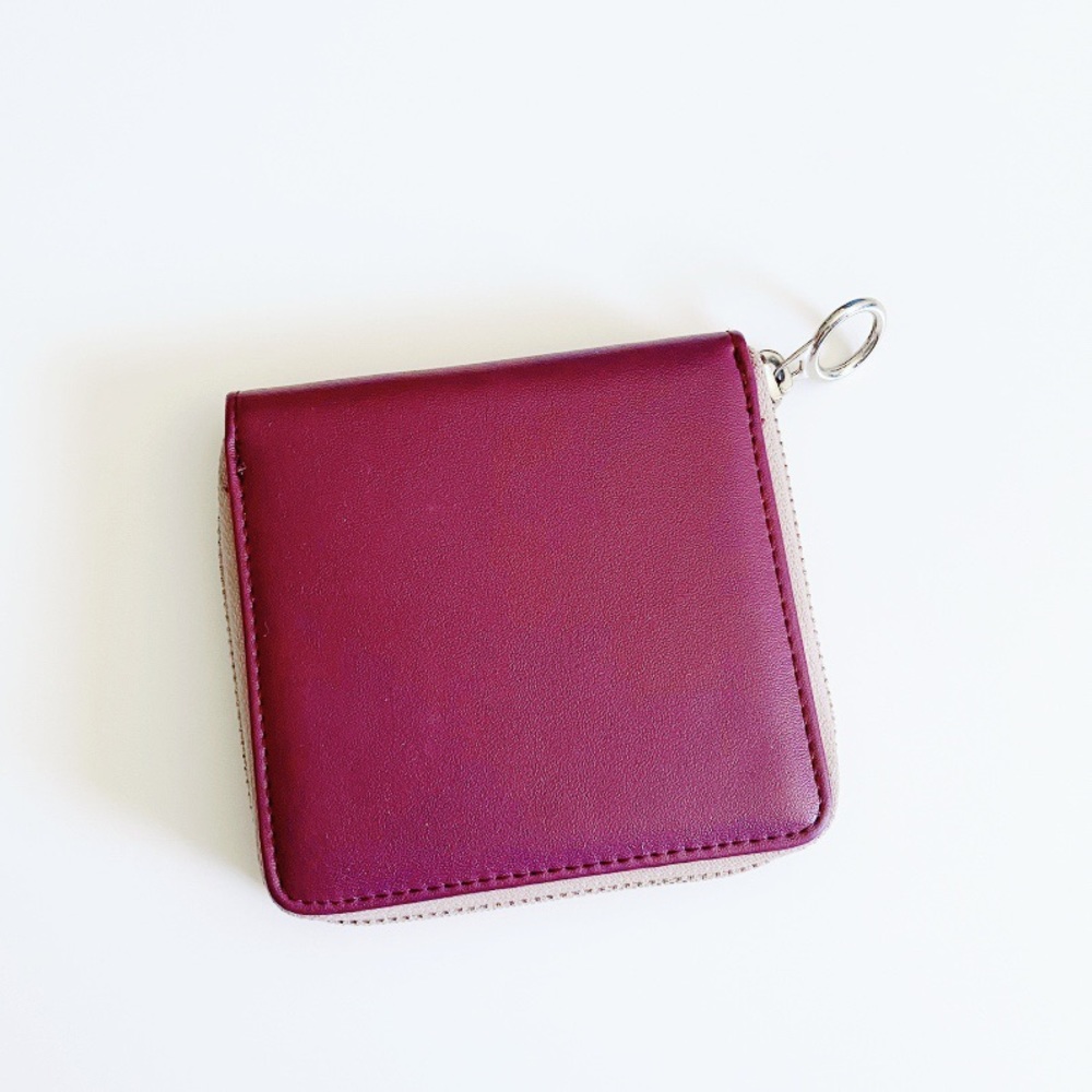 UO Square Zip Up Wallet in Purple